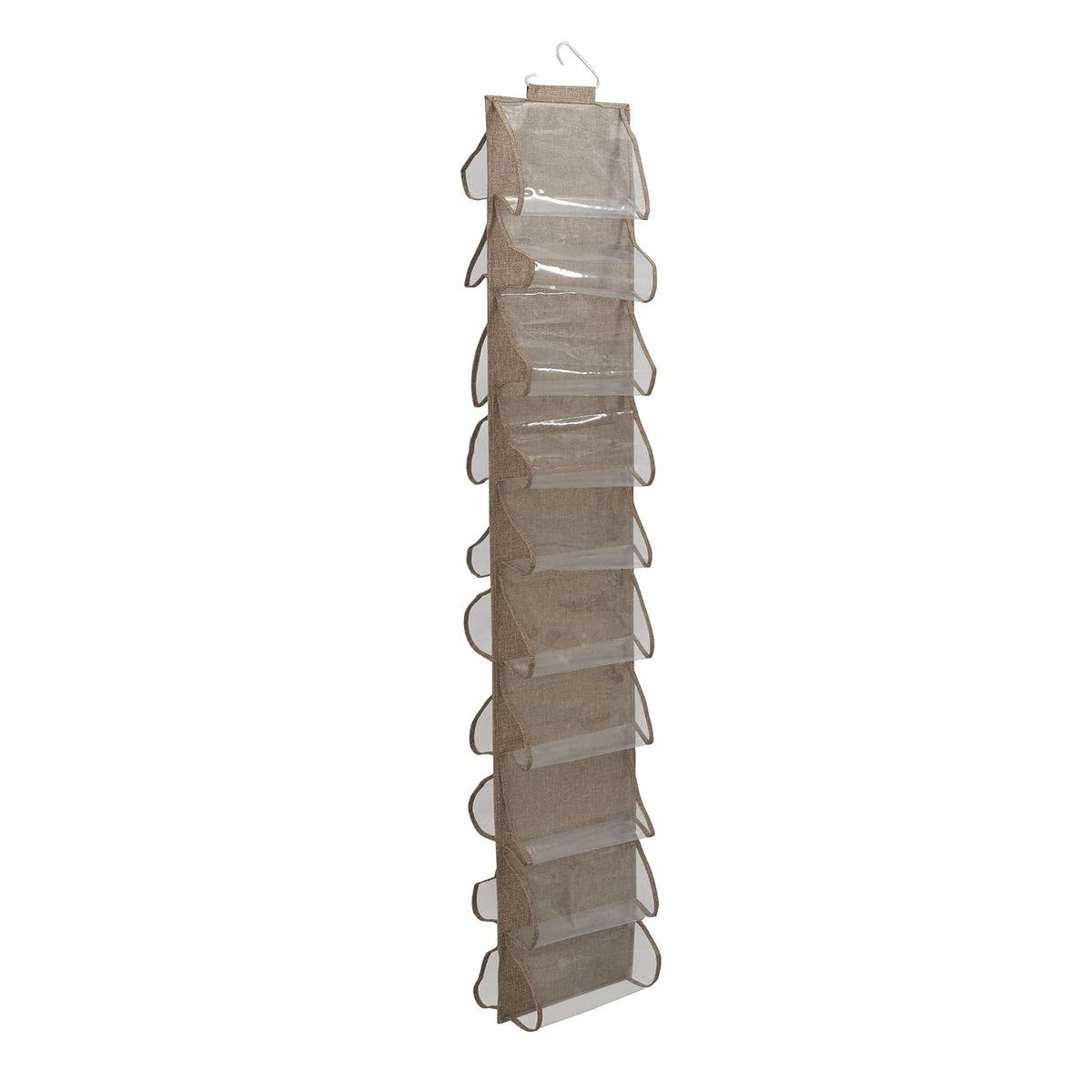 Household Essentials - Organizador de 20 Bolsillos para Colgar Zapatos con Ganchos - Latte