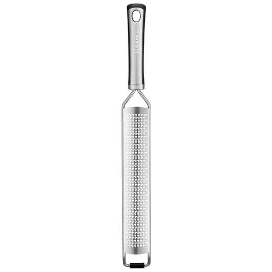 Cuisinart - Zester y rallador largo, CTG-21-ZES - Acero inoxidable duradero, mango de agarre suave, superficie grabada, apto para lavaplatos, negro y acero inoxidable