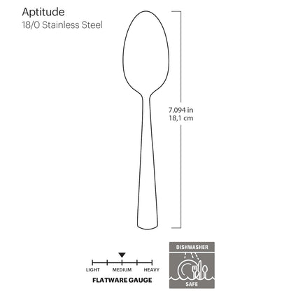 Oneida Aptitude Everyday Cucharas de cena de acero inoxidable 18/0, juego de 6, juego de cubiertos