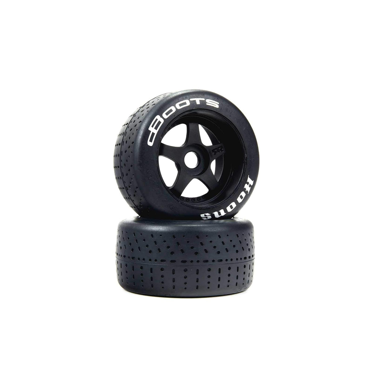 ARRMA dBoots Hoons 53/107 2.9 Neumáticos con cinturón premontados, plata, 17 mm Hex, 5 radios (2), ARA550084, negro