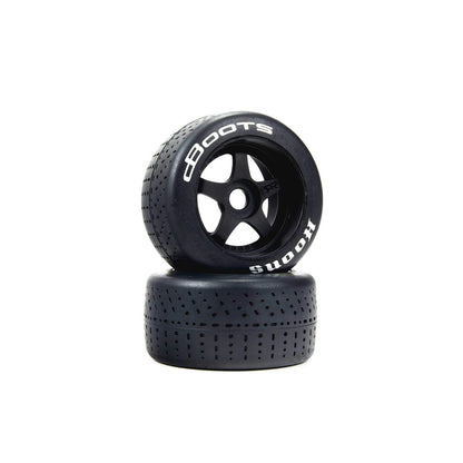 ARRMA dBoots Hoons 53/107 2.9 Neumáticos con cinturón premontados, plata, 17 mm Hex, 5 radios (2), ARA550084, negro