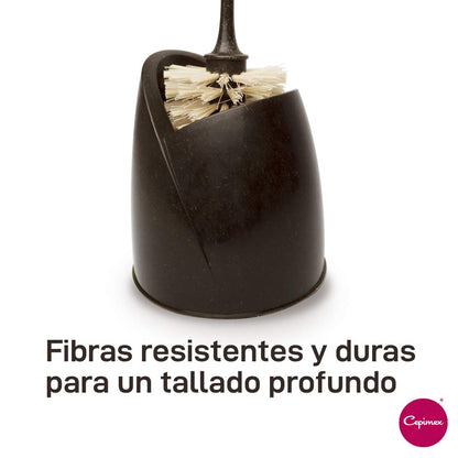 Cepimex, Set de 3 Piezas de Cepillo para WC con Tazón a base de Agave