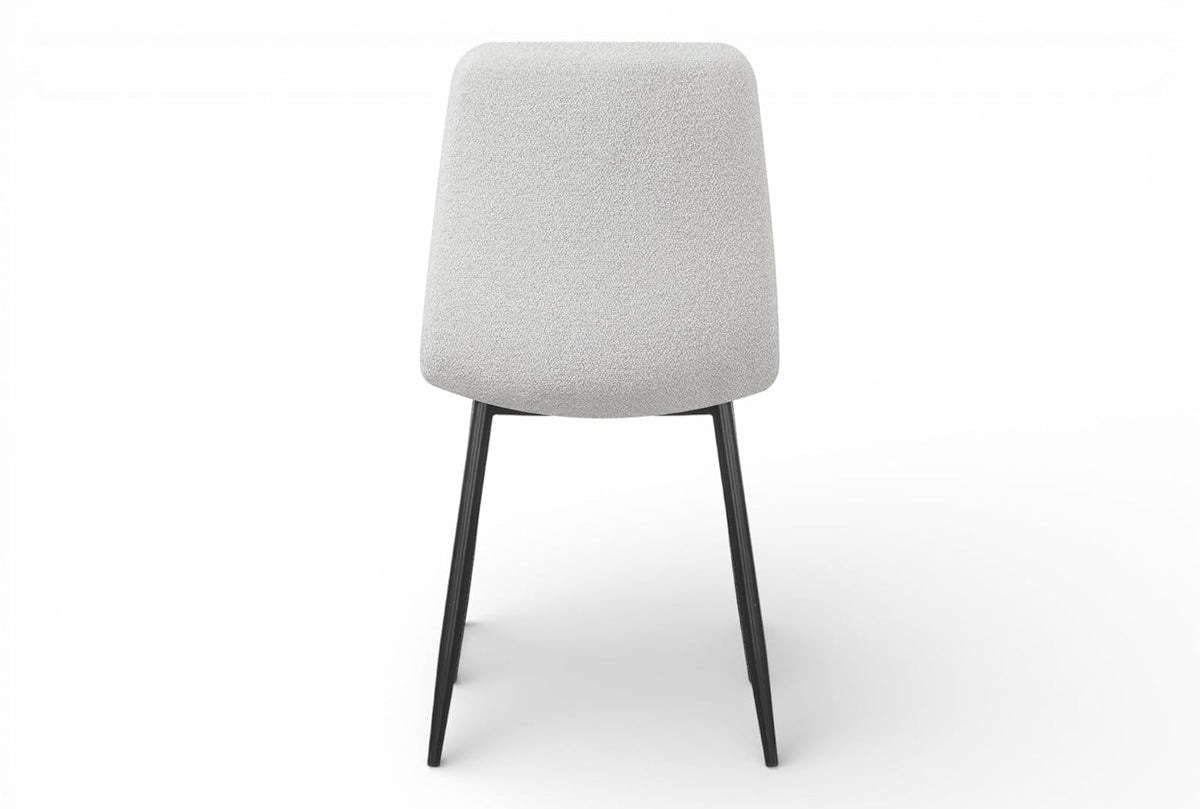 TUGOW Silla para Comedor con Asiento Acolchado Tapizado Color Beige - Madera Industrializada, Metal y Tela
