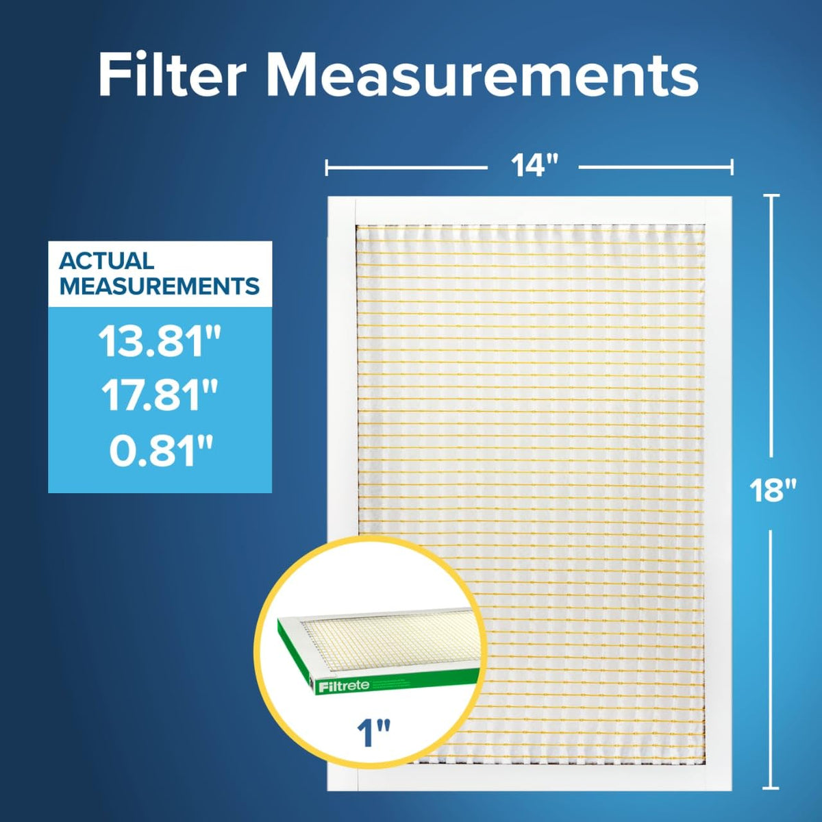 Filtrete Filtro de aire electrostático, 14 x 18 x 1, MPR 700, MERV 8, polvo vivo limpio, reducción de polen y caspa de mascotas, filtros de aire plisados para horno HVAC, 4 filtros