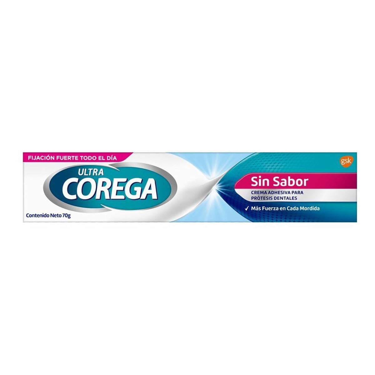 Corega Ultra Crema Adhesiva para Prótesis Dentales Sin Sabor 70g