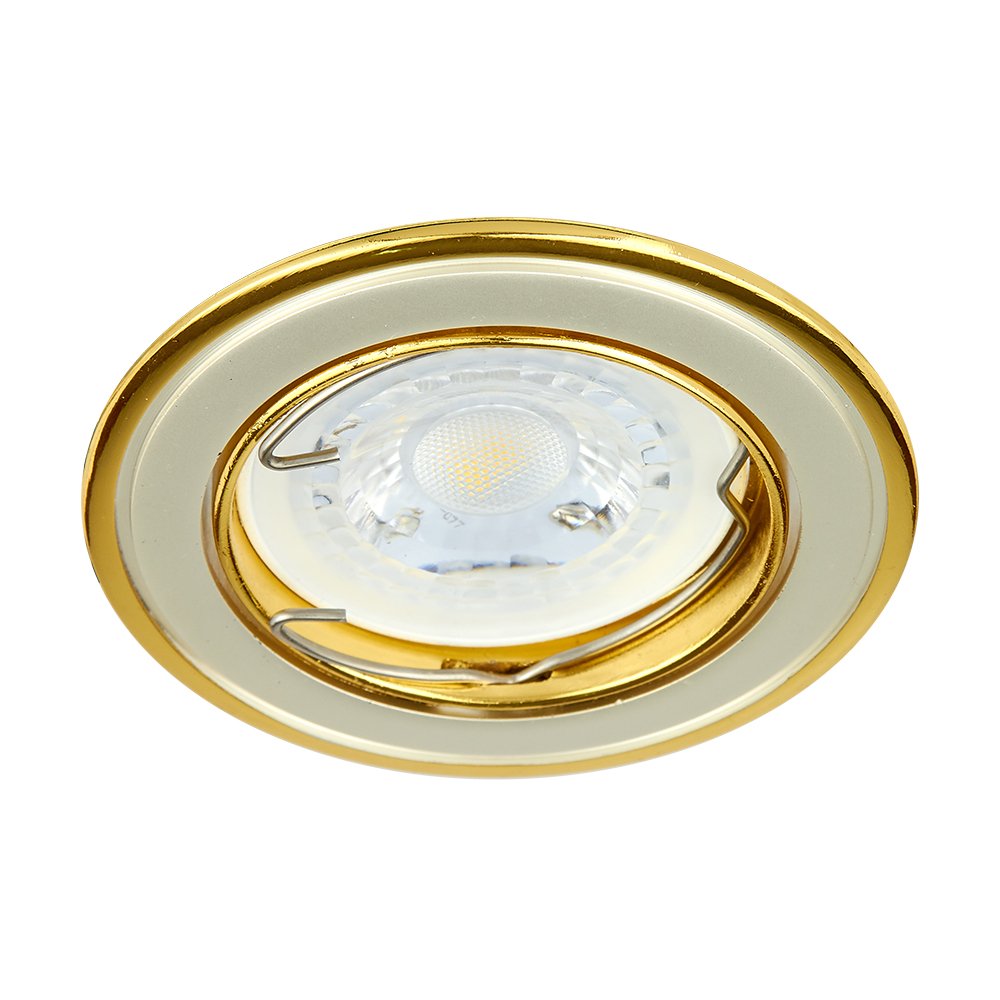 Tecnolite - Lámpara Downlight Empotrable Dirigible, Potencia Máx. 6 W, Base GX5.3, Foco MR16 no incluido