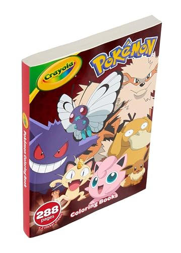 Crayola - Libro para Colorear Pokémon, 288 Pgs, páginas para Colorear Pokémon y Pegatinas, Regalo para niños, de 3, 4, 5, 6 años