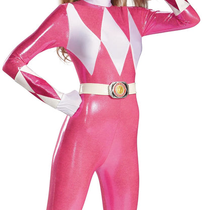 Disguise Sabans Mighty Morphin Power Rangers Rosa Ranger Sassy Bodysuit Disfraz, Color Multi, Talla Pequeño/4-6