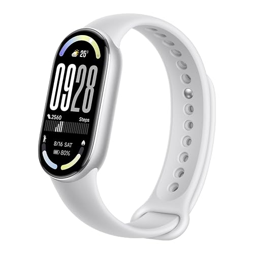 XIAOMI Band 10 Smartwatch, iOS & Android, 5ATM, Plata | Pantalla AMOLED de 1.72", Hasta 21 días de Batería, 150+ Modos Deportivos, Gestión de Sueño Optimizado y Heart Rate