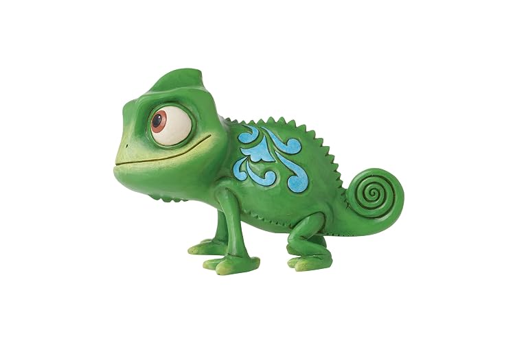 Enesco Disney Traditions Collection by Jim Shore Tangled Pascal The Chameleon Figurine - Figura de Resina de Piedra Pintada a Mano Coleccionable Rapunzel Disney Mini Figurines para decoración del