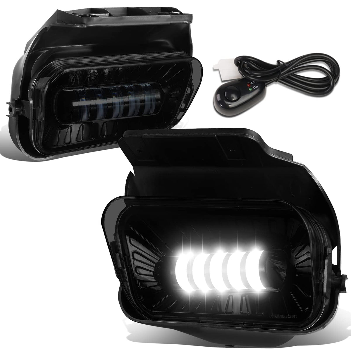 DNA Motoring FL-ZTL-339-SM Par de Luces Antiniebla para Chevrolet Silverado 1500 2500HD 3500 Classic Avalanche 02-06, Negro Ahumado