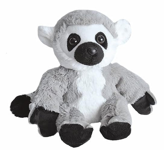 Wild Republic Hug’EMS Anillo de lémur de Cola, Mini Peluches, Peluches Suaves y Blanditos, 18 cm, Regalo para Bebés Original, Muñecos de Peluche, Relleno Elaborado con Botellas de Agua Recicladas