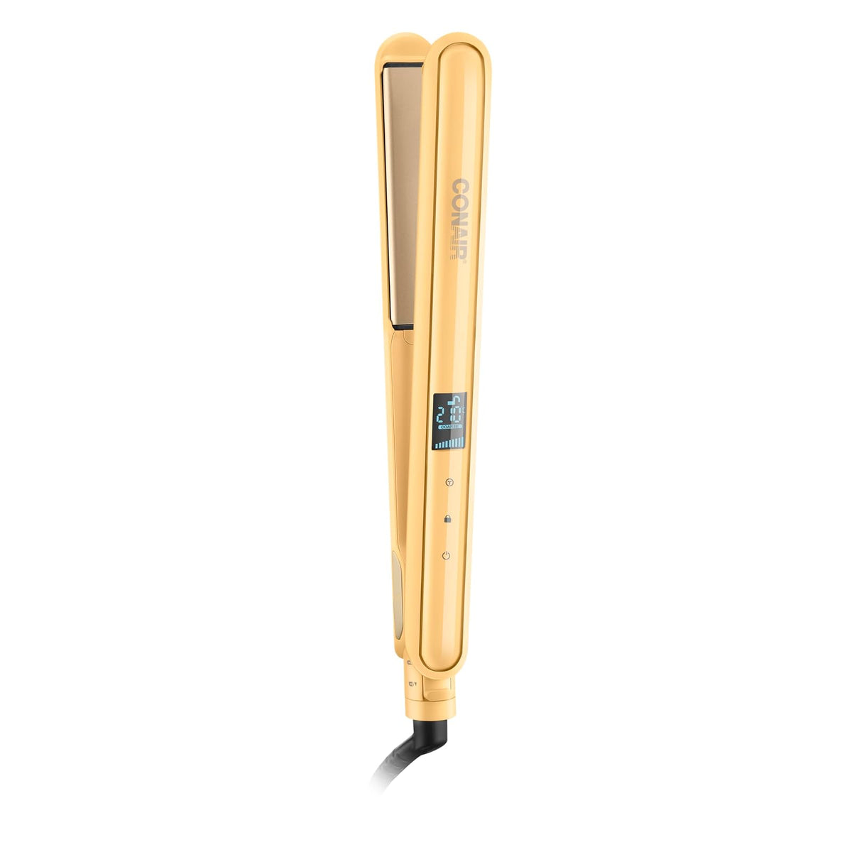 Alaciadora 1" Doble Ceramica Digital Amarilla Conair