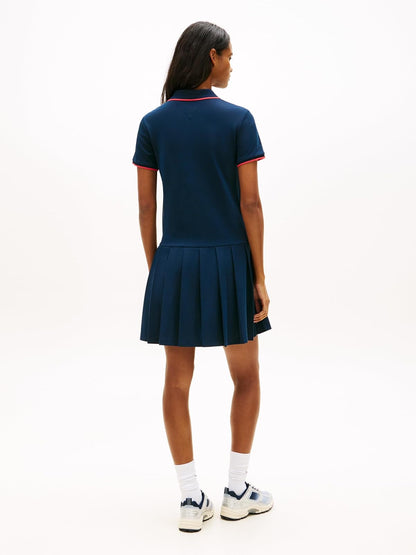 Tommy Hilfiger TJW Badge Pleat Pique Dress EXT Vestido Informal Mujer