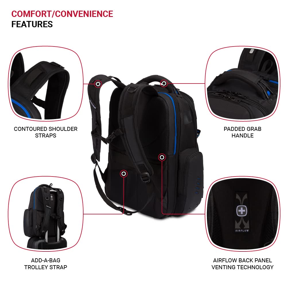 SwissGear Mochila para portátil de juegos con USB