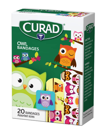 Curad Bandages, Owls, 6 boxes of 20,120 count