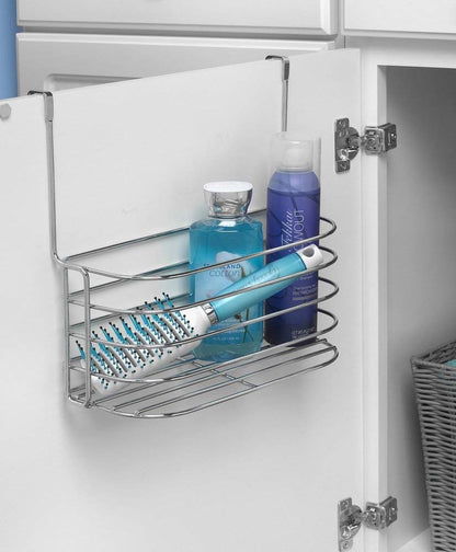 Spectrum Diversified Duo - Toallero y Cesta Mediana sin instalación 2 en 1, Almacenamiento y organización del Fregadero, pequeño, Chapado en Cromo