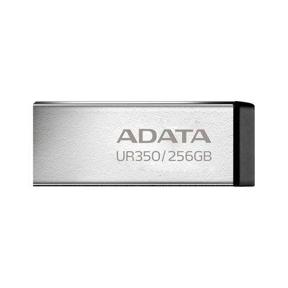 ADATA 256 GB Memoria Flash USB 3.2 Diseño sin Tapa Material Metalico (Modelo UR350-256G-RSR/BK)
