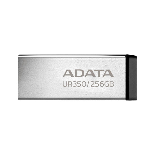 ADATA 256 GB Memoria Flash USB 3.2 Diseño sin Tapa Material Metalico (Modelo UR350-256G-RSR/BK)