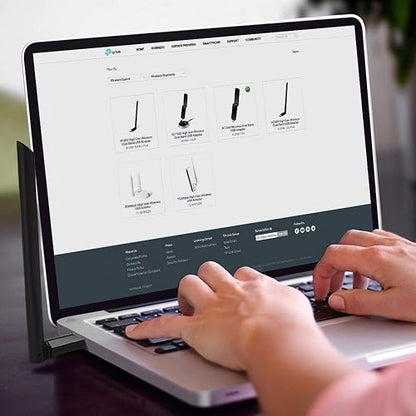 TP-Link Adaptador USB WiFi Archer T3U Plus - AC1300 Doble Banda - hasta 1.3 Gbps - Antena de Alta Ganancia - MU-MIMO - Compatible con Windows - Fácil Instalación