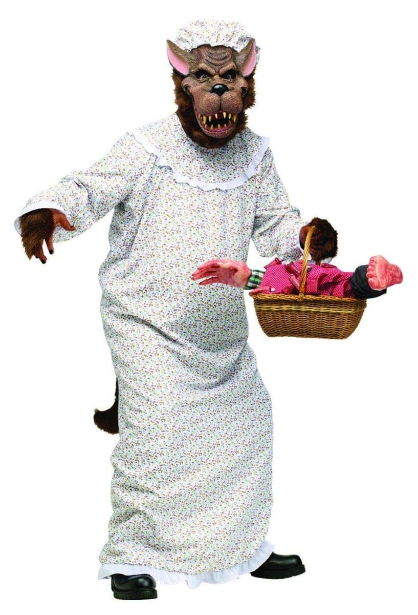 Fun World Disfraz de lobo de abuela Big Bad, Multicolor -, Talla única