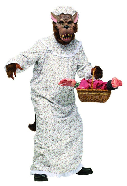 Fun World Disfraz de lobo de abuela Big Bad, Multicolor -, Talla única