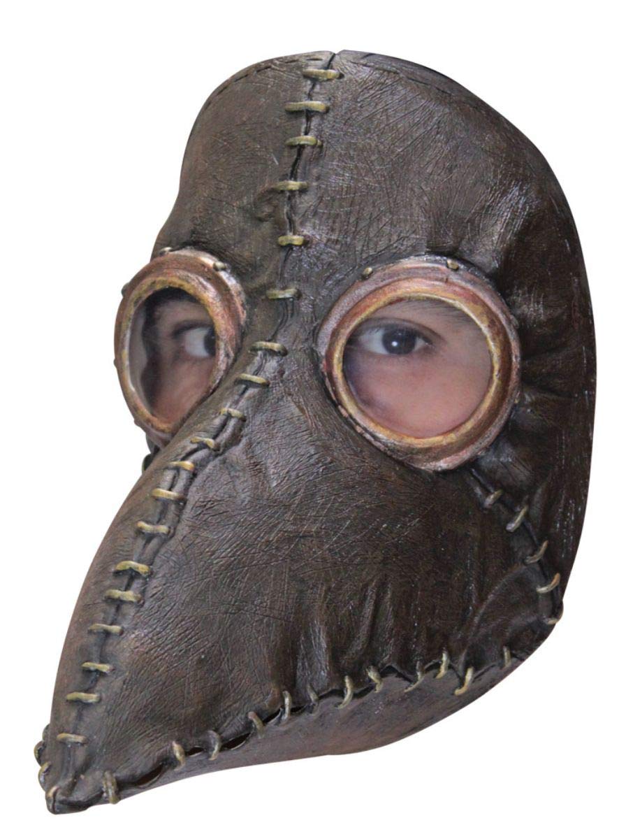 Ghoulish Productions Plague Doctor, Máscara de Látex deMédico de la Plaga Estilo Steampunk, Disfraz Apocaliptico de Cuervo de las Peste Negra Ideal para Fiestas de Disfraces y Halloween