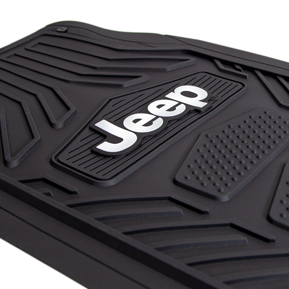 Plasticolor Jeep Weatherpro 001668R01 - Juego de 4 Alfombrillas para Piso, Color Negro