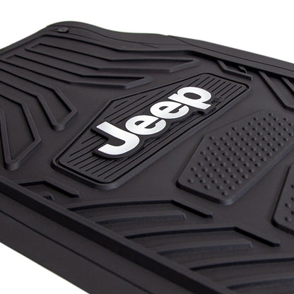 Plasticolor Jeep Weatherpro 001668R01 - Juego de 4 Alfombrillas para Piso, Color Negro