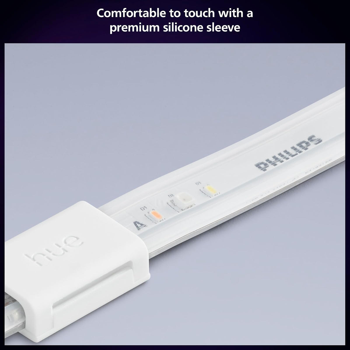 Philips Hue Kit de base de luz LED inteligente para interiores de 10 pies, 1 paquete, control con aplicación Hue - Compatible con Alexa, Google Assistant y Apple HomeKit