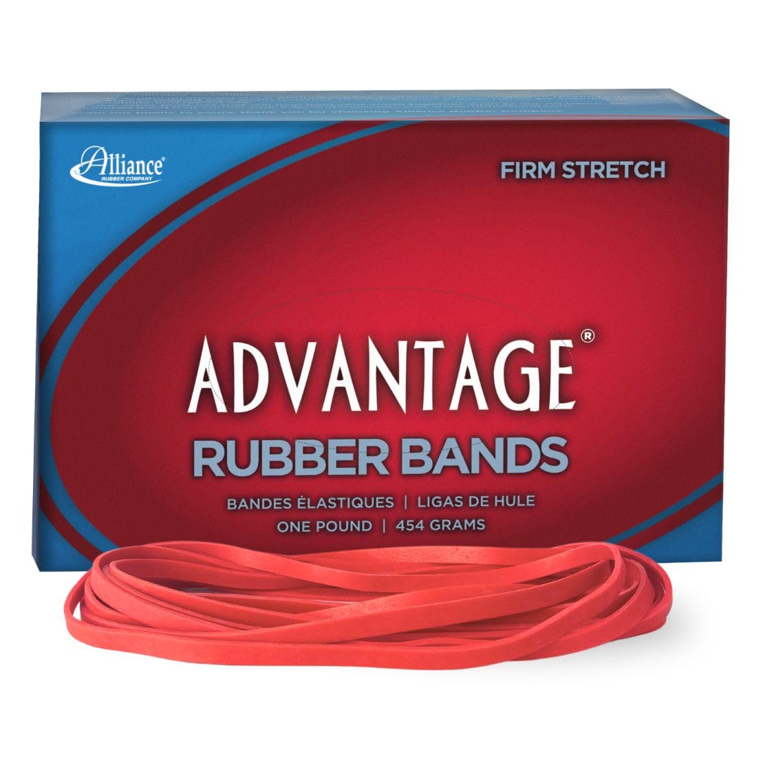 Alliance Red Packer Bands, tamaño #170 (7" x 1/4"), aprox. 90 bandas, 1 libra. Caja, Rojo (97705)