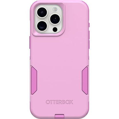 Otterbox Funda para iPhone 15 Pro MAX (Solo) Commuter Series - Run Wildflower (), Delgada Y Resistente, Apta para El Bolsillo, con Protección para Puertos Rosa