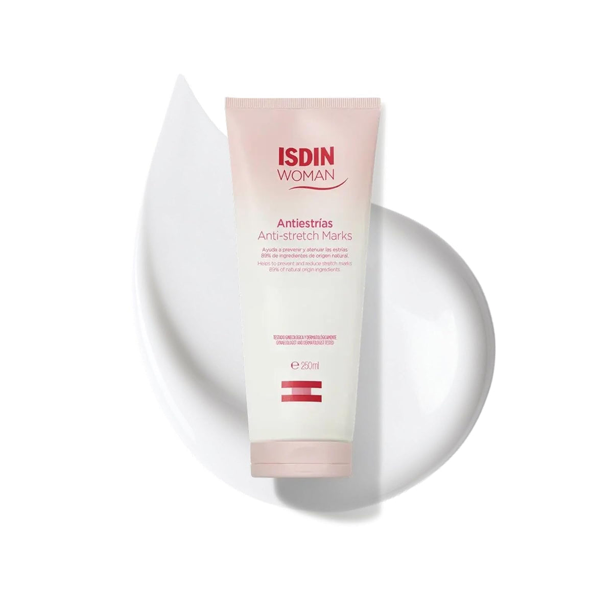 ISDIN Woman Antiestrías Crema para Prevenir y Atenuar las Estrías (embarazadas, deportistas, dietas, adolescentes) - 250 ml