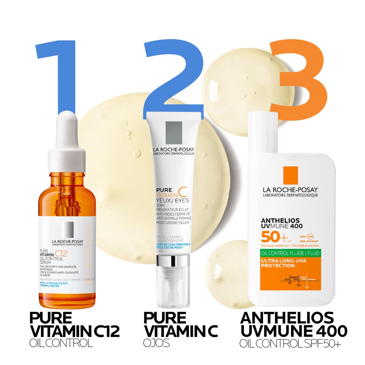La Roche-Posay Pure Vitamin C12 Oil Control Serum Antioxidante 30ml | Para Piel Mixta a Grasa, Controla el Brillo, Unifica el Tono, Reduce Exceso de Sebo, con Ácido Salicílico