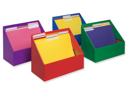 Classroom Keepers - Organizador de carpetas surtido, colores surtidos, 9 – 3/4 de alto x 12 cm de ancho x 5 – 3/4 pulgadas de profundidad, 4 piezas