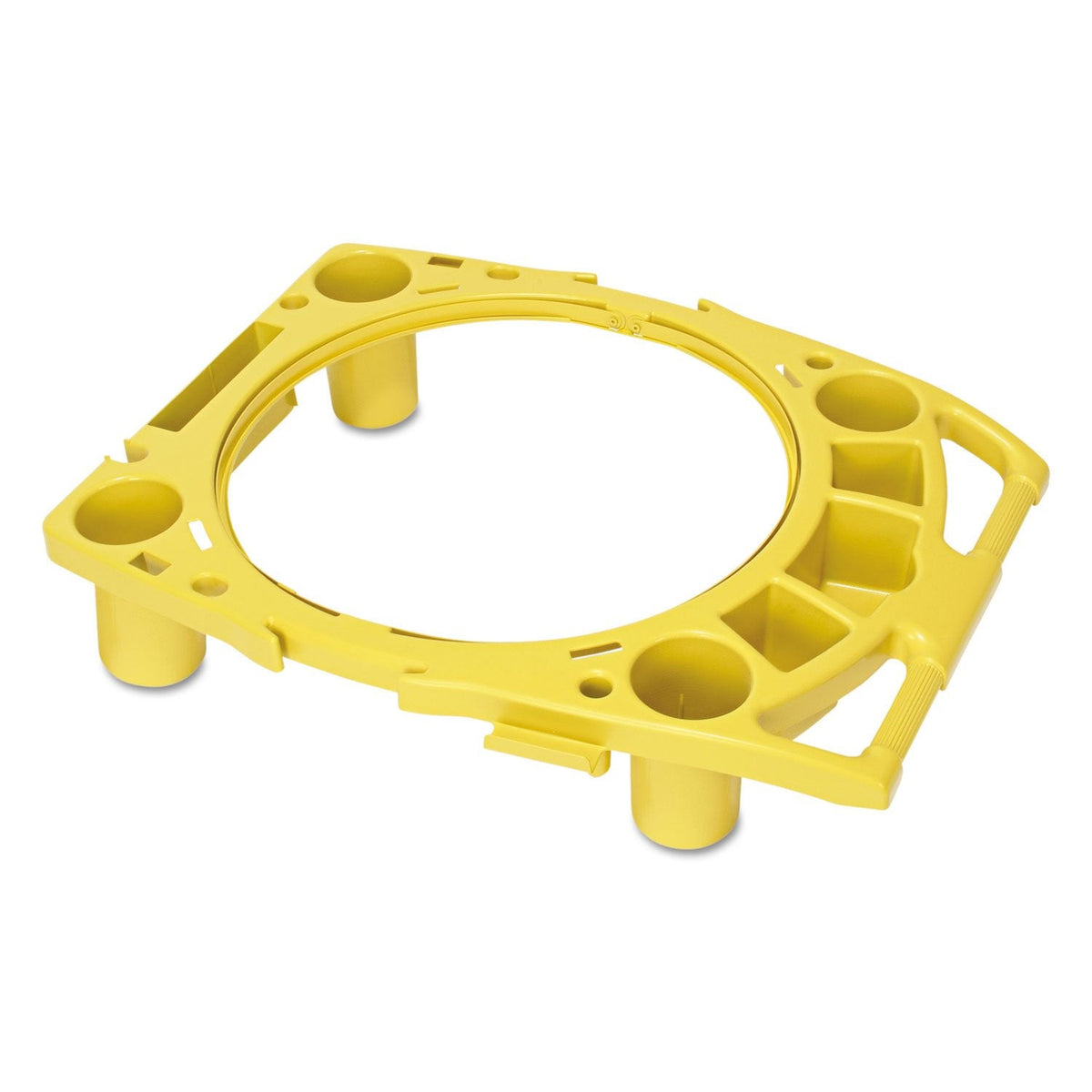 Rubbermaid Commercial Products BRUTE® – Anillo Organizador para Contenedor, Compartimentos y Ganchos con Pestañas a Presión para Mantenerlo en su Lugar, Amarillo FG9W8700YEL - Organizador grande