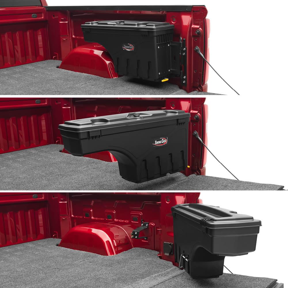 UnderCover SC104P SwingCase Caja Almacenamiento Cama Camioneta Lado Pasajero Negro para Chevy/GMC Silverado/Sierra 1500 19-23
