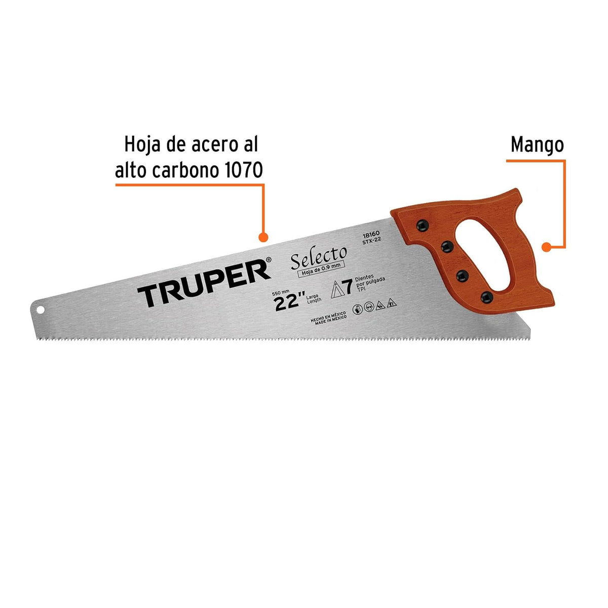 Truper STX-22, Serrucho, Selecto, 22"