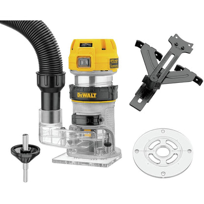 DEWALT Max DWP611 1.25 HP Fresadora Compacta de Velocidad Variable y Par de Torsión, 1.25 Hp con Luz LED