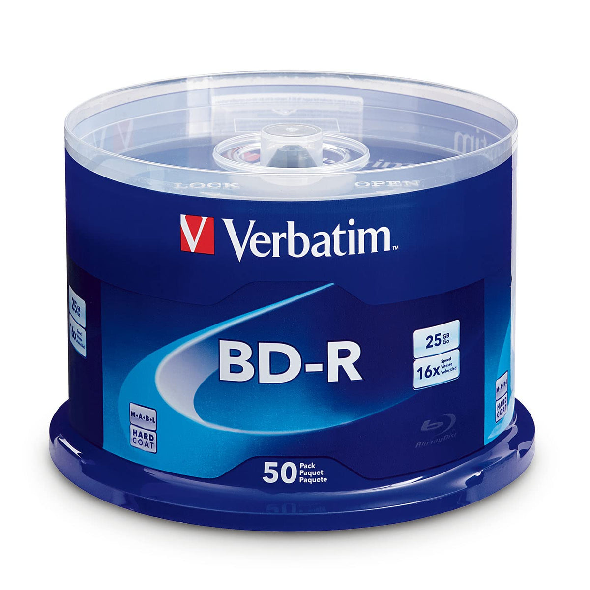 Verbatim BD-R 25GB 16X con Marca en la Superficie - Torre 50 u.