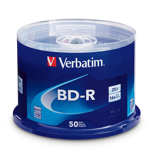 Verbatim BD-R 25GB 16X con Marca en la Superficie - Torre 50 u.