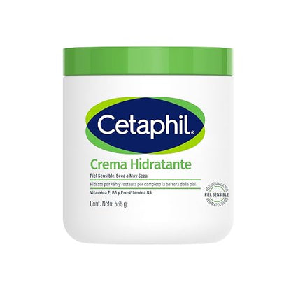 CETAPHIL, Crema Hidratante Grande 566g. Restaura Completamente la Barrera de la Piel, Clínicamente Probada, para Todo Tipo de Piel y Piel Sensible. Recomendada por Dermatólogos.