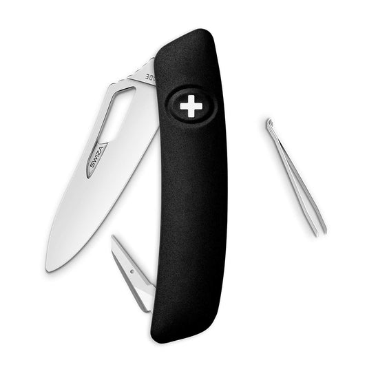 Navaja Swiza POLISHED Single Hand SH00, 5 funciones, negro