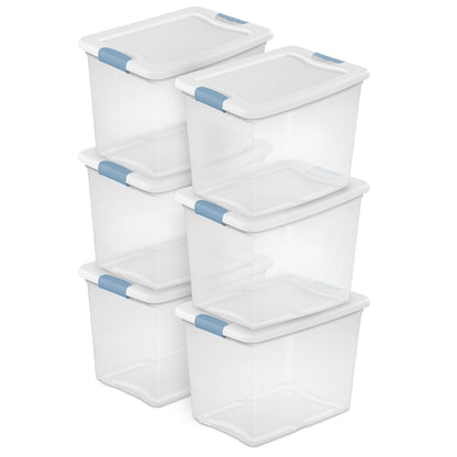 Sterilite - Caja de cierre - 25 Quart - Paquete de 6 - Caja de cierre