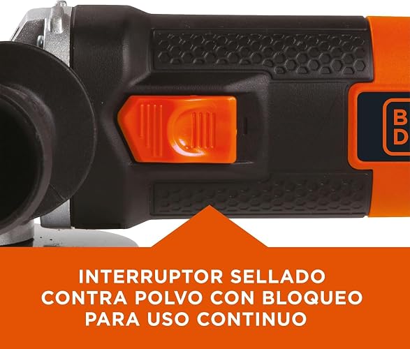 BLACK+DECKER Esmeriladora Angular 4-1/2" 920W, 6 Discos, G720X6D | Esmeriladora Angular 4-1/2" (115mm), 920W, 11000RPM/min, 6 Discos