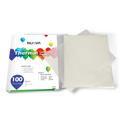 Nuova Premium Thermal Laminating Pouches 9" x 11.5", Letter Size, 3 mil , 100 Pack (LP100H)
