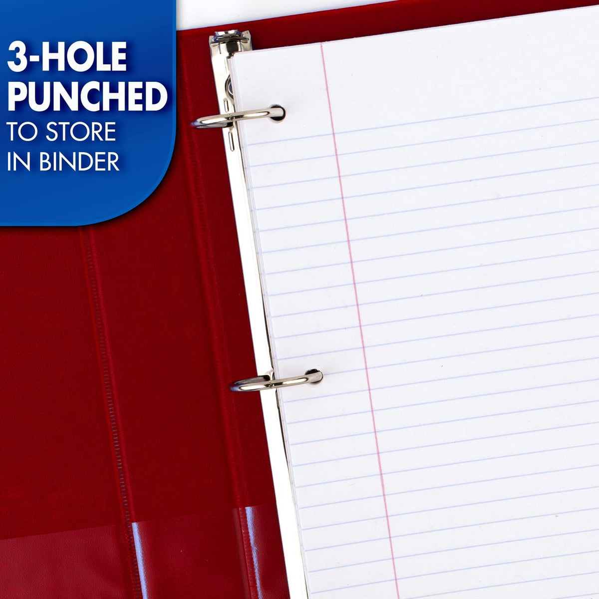 Mead Loose Leaf Paper, Filler Paper, College Ruled, 200 Sheets, 10-1/2" x 8", 3 Hole Punched, 3 Pack (73185)
