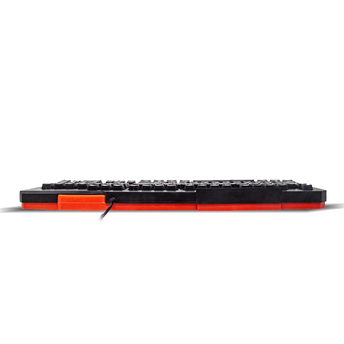 Necnon NGK-Minotaur Teclado con Iluminación LED RGB - Membrana - Sin Bloqueo de Desplazamiento - Resistente a Salpicaduras - Negro Rojo