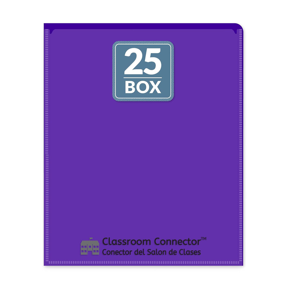 Carpetas C-Line Classroom Connector de la escuela al hogar, morado, 25 por caja (32009)