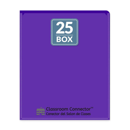 Carpetas C-Line Classroom Connector de la escuela al hogar, morado, 25 por caja (32009)